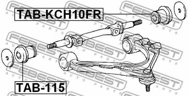 Febest Silent block front upper arm – price 21 PLN