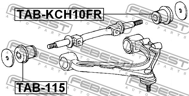 Silent block front upper arm Febest TAB-115
