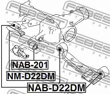 Febest Silent block differential – price 36 PLN