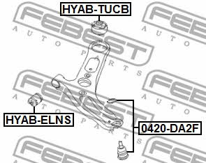 Febest Front lower control arm front bushing – price [object Object] PLN