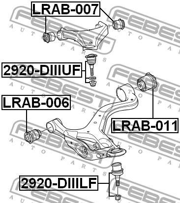 Febest Silent block, front lower arm – price 46 PLN