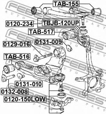 Febest Silent block, front lower arm – price 64 PLN