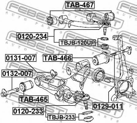 Febest Silent block, front lower arm – price 57 PLN