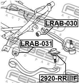 Silent block front suspension Febest LRAB-030