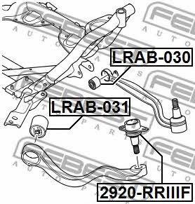 Silent block front lever Febest LRAB-031