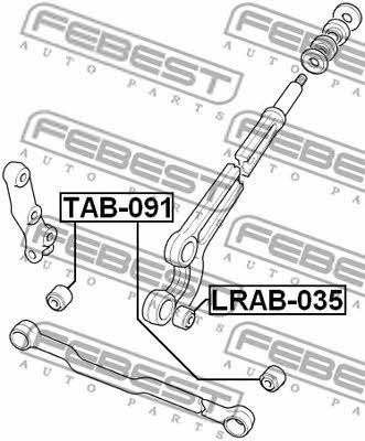 Silent block front suspension Febest LRAB-035
