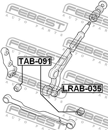 Silent block front suspension Febest LRAB-035