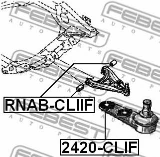 Silent block front suspension Febest RNAB-CLIIF