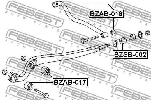 Silent block front suspension Febest BZAB-018