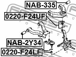 Febest Silent block front suspension – price [object Object] PLN