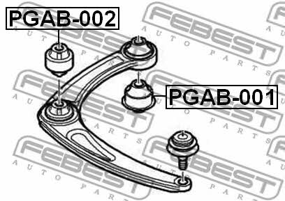Febest Front lower control arm front bushing – price 28 PLN