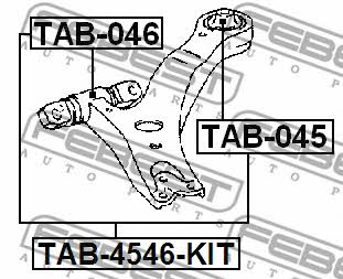 Febest Silent block front lever kit – price [object Object] PLN
