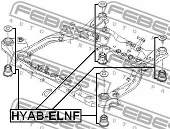 Febest Silent block front subframe – price 62 PLN