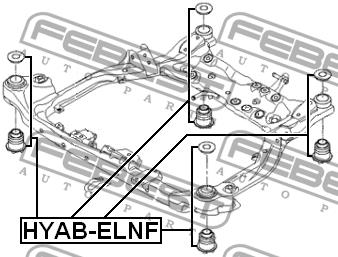Silent block front subframe Febest HYAB-ELNF