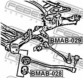 Silent block front lever front Febest BMAB-028