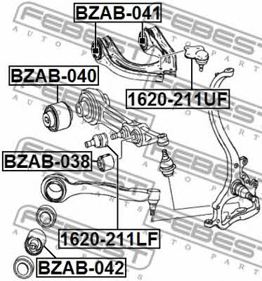 Silent block front upper arm Febest BZAB-041