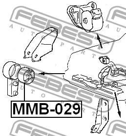 Engine mount, front Febest MMB-029