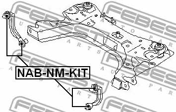 Silent block front lever kit Febest NAB-NM-KIT