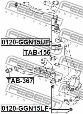 Febest Silent block, front lower arm – price 53 PLN