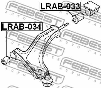 Febest Silent block front lever front – price 52 PLN