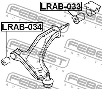 Silent block front lever front Febest LRAB-034
