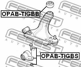 Febest Silent block front lower arm front – price