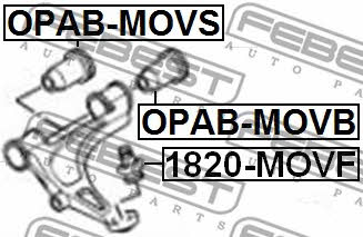 Silent block front lever front Febest OPAB-MOVS