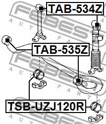 Silent block Febest TAB-534Z