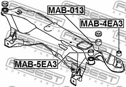 Silentblock rear beam Febest MAB-5EA3