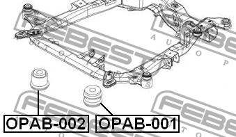 Febest Silent block, front left subframe – price 23 PLN