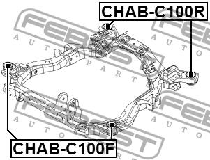 Febest Silent block, front, subframe – price [object Object] PLN