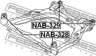 Febest Silent block, front, subframe – price 161 PLN