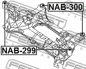 Febest Silent block, front, subframe – price 65 PLN