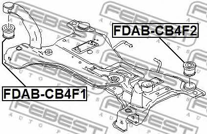 Febest Silent block front subframe – price 33 PLN