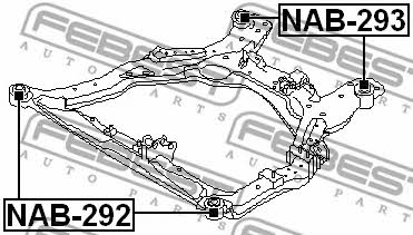 Febest Front subframe silent block – price 73 PLN