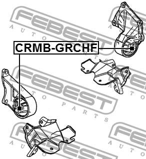Engine mount, front Febest CRMB-GRCHF