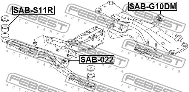 Febest Rear axle bush – price [object Object] PLN