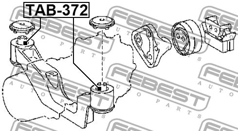 Silent block differential Febest TAB-372