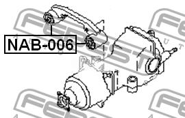Silent block differential Febest NAB-006