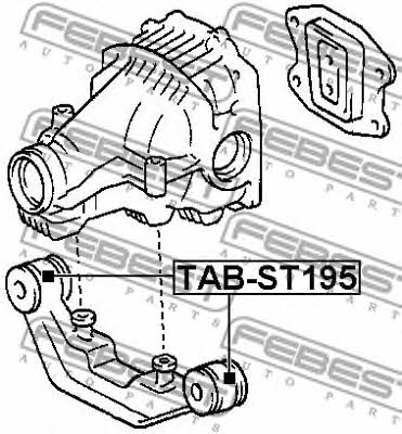 Silent block differential Febest TAB-ST195
