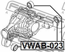 Silent block gearbox rear axle Febest VWAB-023
