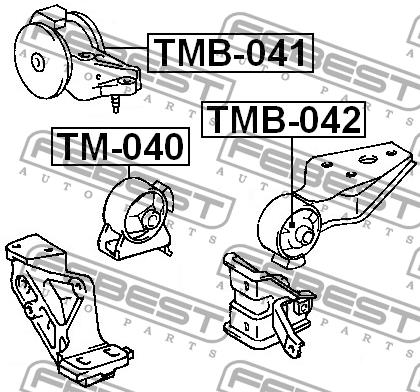 Engine mount Febest TMB-041