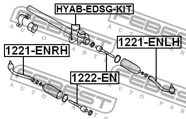 Febest Silent block steering rack, kit – price 21 PLN