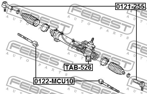 Steering rack bush Febest TAB-526