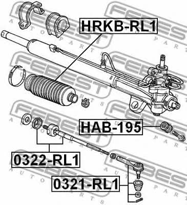 Febest Steering rack bush – price [object Object] PLN
