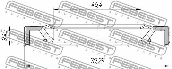 SEAL OIL-DIFFERENTIAL Febest 95GAY-48701010X