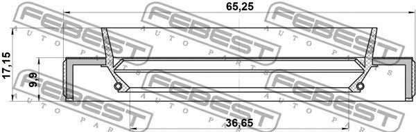 SEAL OIL-DIFFERENTIAL Febest 95HBY-38651017C