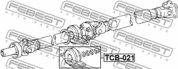 Driveshaft outboard bearing Febest TCB-021
