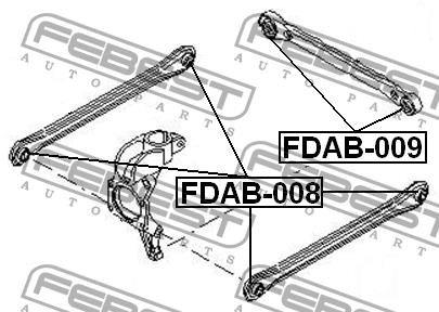Silent block rear wishbone Febest FDAB-008