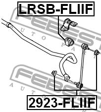 Front stabilizer bar Febest 2923-FLIIF
